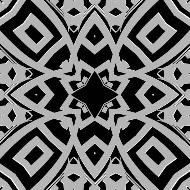 Zarif vektör kusursuz desen. Süslü geometrik etnik kabile tarzı arka plan. Yunan arka planı. Geometrik modern gri Yunan anahtar süsü soyut şekiller, çizgiler. Moda tasarımı