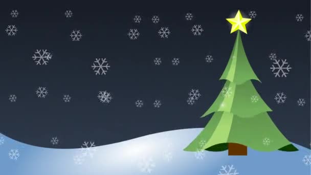 Buon Natale e felice anno nuovo modello di biglietto di auguri intro . — Video Stock