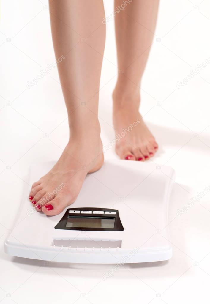 Diet concept weighing scales