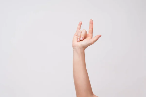 Zeichen mit der Hand und den Fingern — Stockfoto
