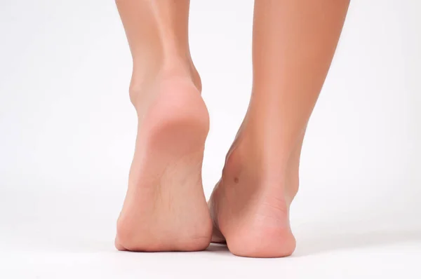 Woman feet. Perfect clean female heels. — Stock Photo, Image