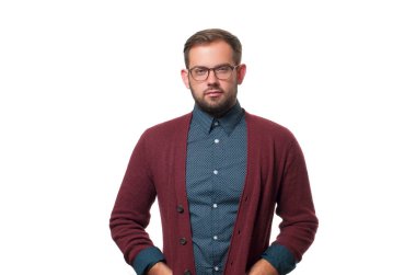 Beyaz arka planda iş adamı