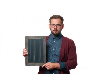 Holding boş siyah yönetim kurulu iş adamı