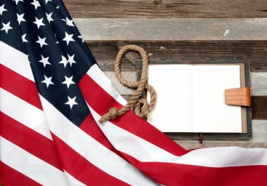 ABD bayrağı. Ahşap arka plan üzerinde Amerikan bayrağı.