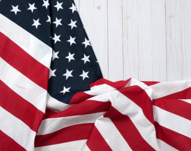 ABD bayrağı. Ahşap arka plan üzerinde Amerikan bayrağı.