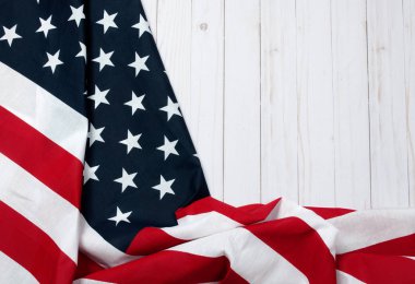 ABD bayrağı. Ahşap arka plan üzerinde Amerikan bayrağı.