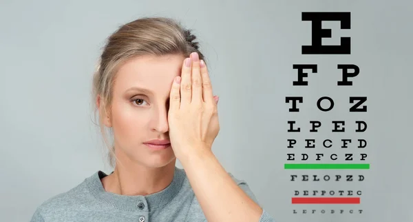 Тест очей. Діаграма іспиту зір Eyesight — стокове фото