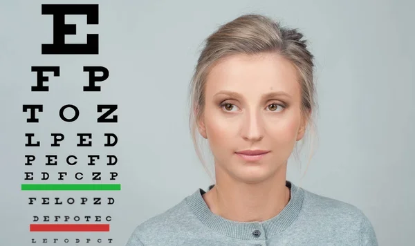 Тест очей. Діаграма іспиту зір Eyesight — стокове фото