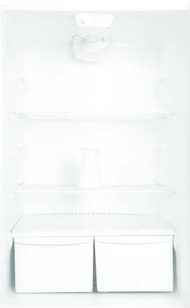 Empty open refrigerator with shelves — Stock Photo, Image