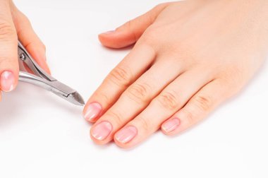  Güzel kadının elleri ile mükemmel manikür