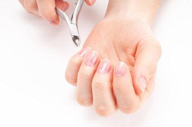  Güzel kadının elleri ile mükemmel manikür