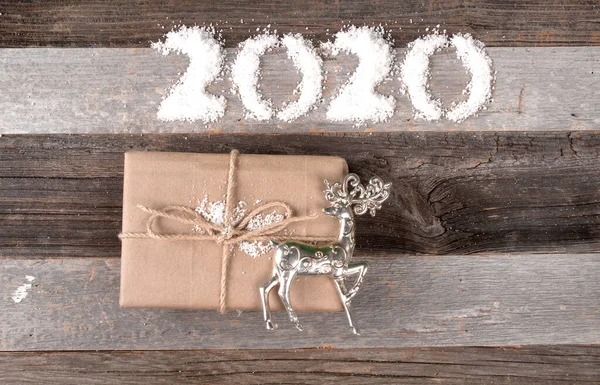 Feliz Año Nuevo 2020 Regalo de Navidad — Foto de Stock