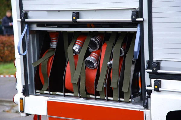 Fireman truck water pump compressor closeup — Stock Photo, Image