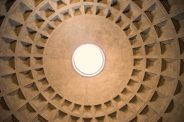 Pantheon kubbe delik/yuvarlak pencere /, Roma, İtalya merkezli görünümü.