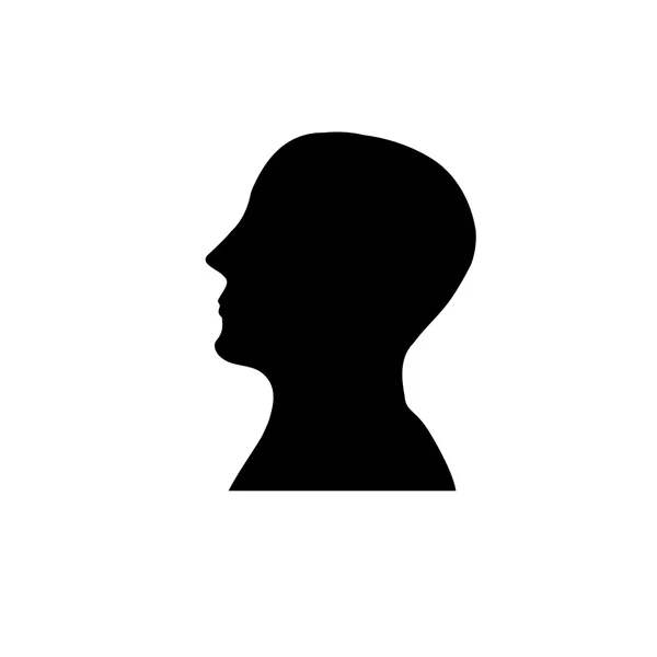 Силуэт головы человека — стоковый вектор