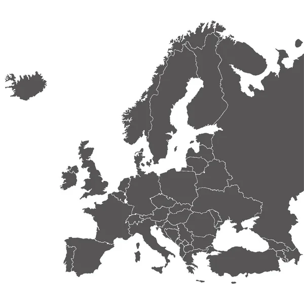 Карта Европы . — стоковый вектор