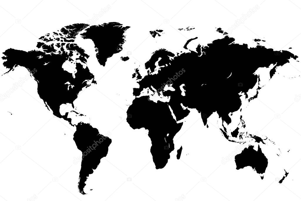 Vector map of the world