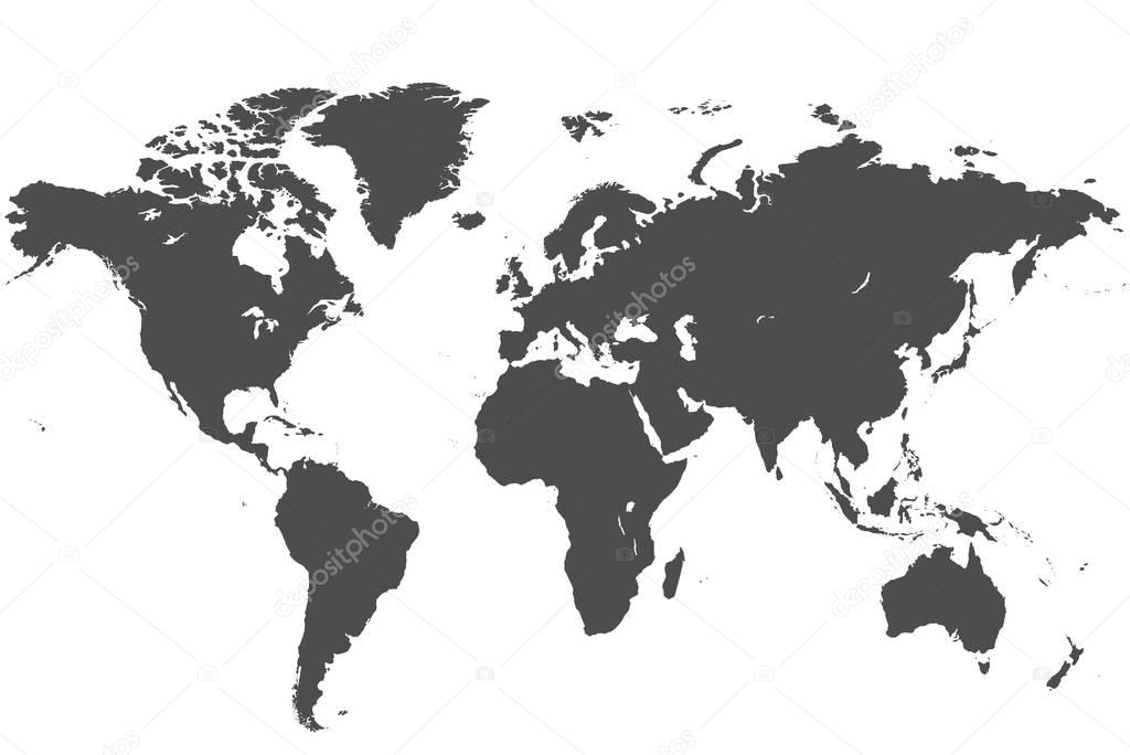 Vector map of the world
