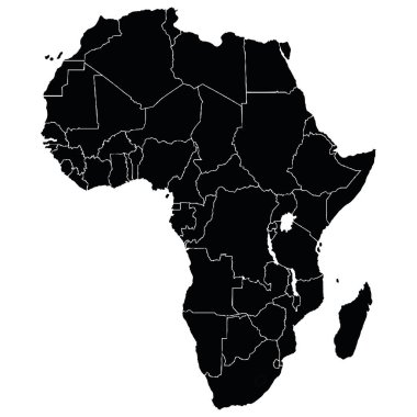 Afrika kıtasının Haritası