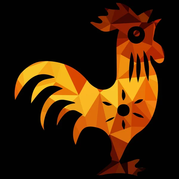 Polígono polla ardiente — Archivo Imágenes Vectoriales