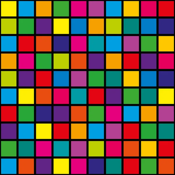 Fond de carrés de couleurs vives — Image vectorielle