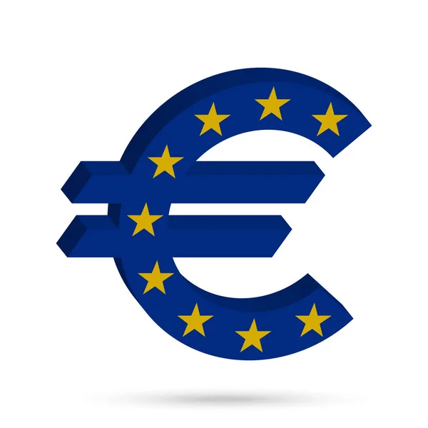 Rodear el signo del euro — Vector de stock