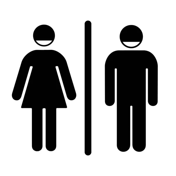 男性と女性のトイレ — ストックベクタ