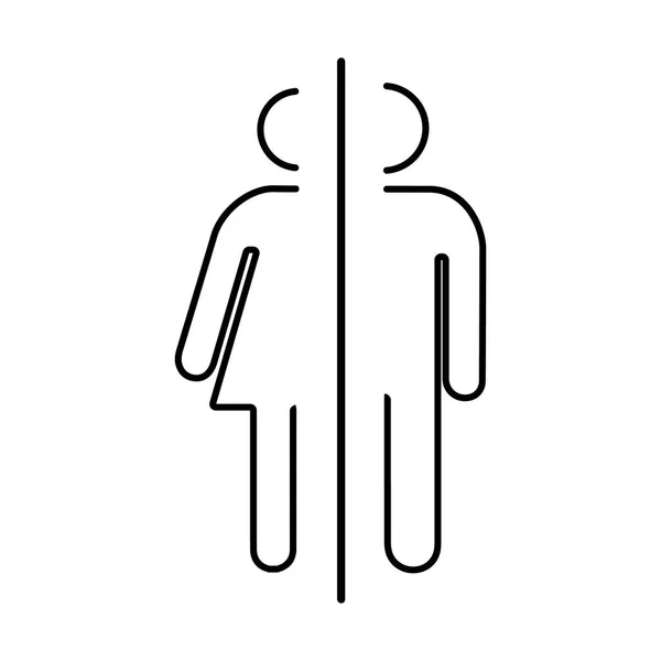 Icône toilettes homme et femme — Image vectorielle
