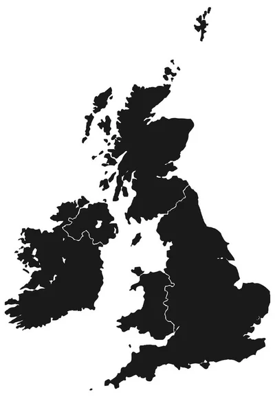 Mapa Velké Británie — Stockový vektor