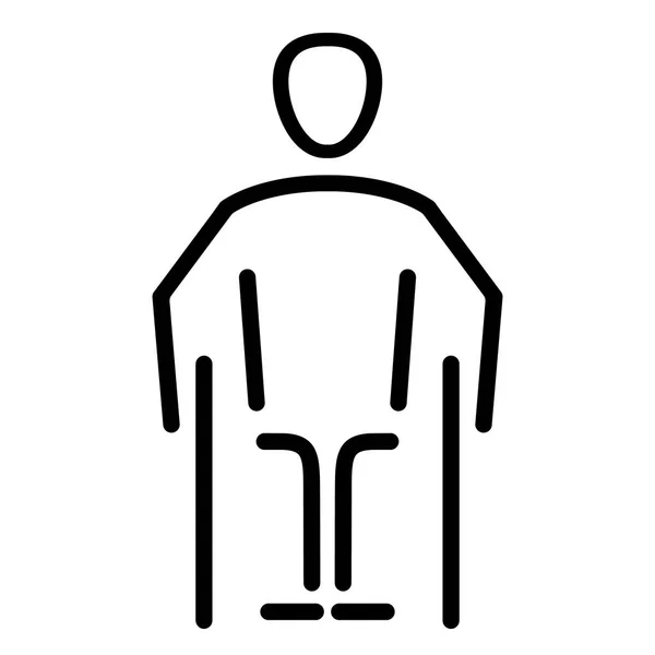 Icono persona discapacitada — Vector de stock