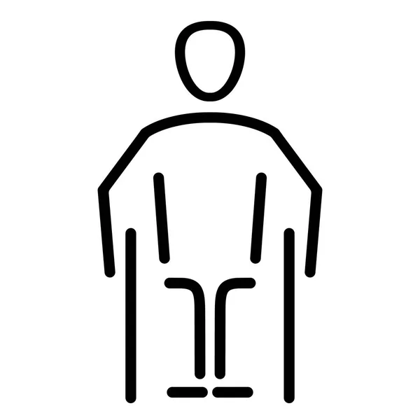 Pictogram persoon uitgeschakeld — Stockvector