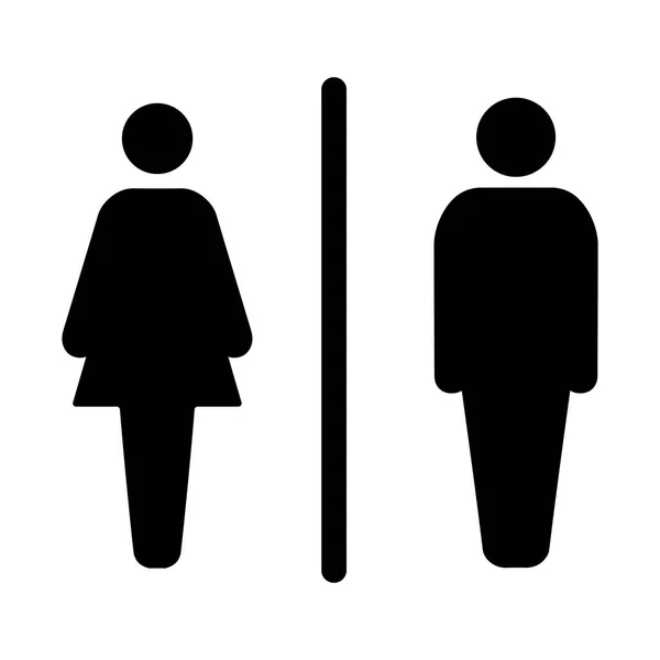 Tecken på manlig och kvinnlig toalett — Stock vektor