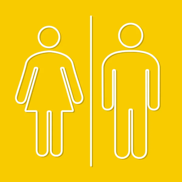 Toilettes hommes et femmes — Image vectorielle