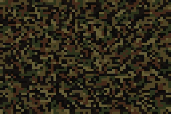 Camouflage de pixel de forêt sans couture — Image vectorielle