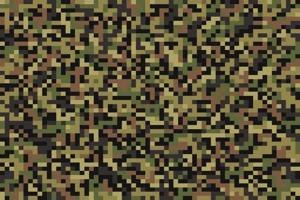 Seamless forest pixel camouflage — Stock Vector