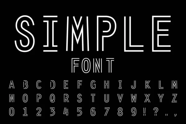 Elegante fuente minimalista de alfabeto inglés para tus proyectos — Vector de stock