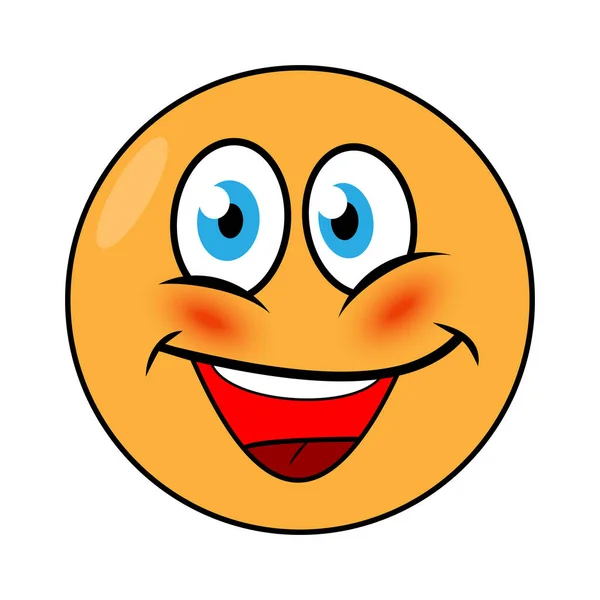 Leuchtend bunte lächelnde Emojis für Ihre Projekte — Stockvektor