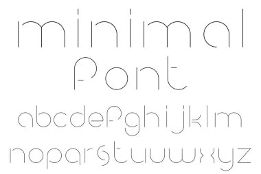 Modern soyut yazı tipi ve alfabenin vektörü