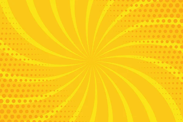Fondo cómico retro amarillo y naranja Ilustración vectorial — Vector de stock