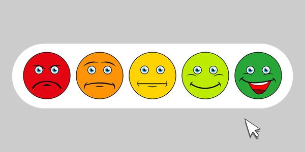 Ensemble d'émoticônes. Emoji visage émoticône sourire, émotion d'expression smiley numérique sentiments — Image vectorielle