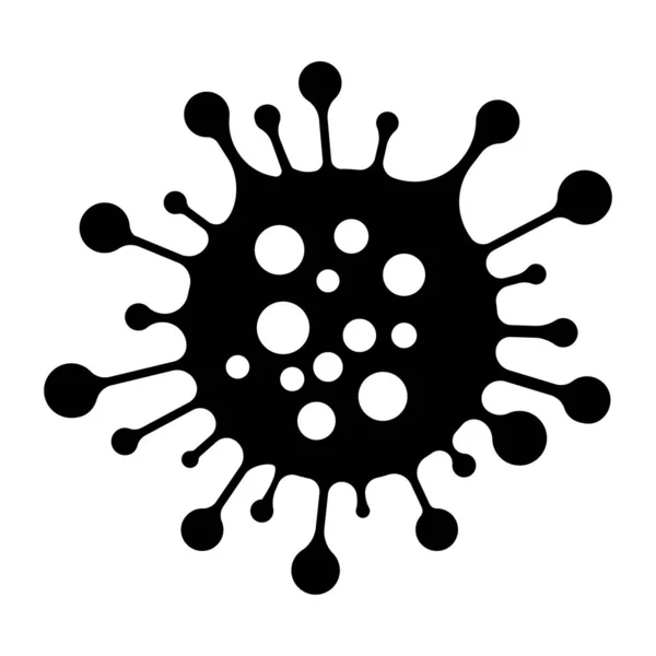 Un simple icono que representa un virus. Vector — Archivo Imágenes Vectoriales