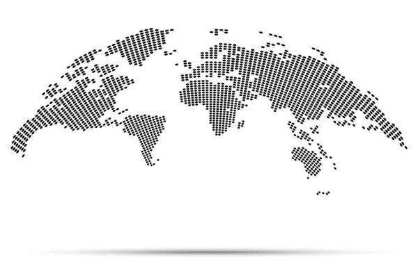 The original detailed map of the world with a 3d effect