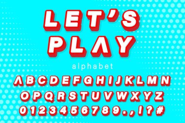 İngiliz alfabesinin parlak renkli taze yazı tipi