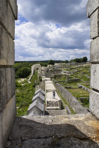 Vista da fortaleza medieval na Bulgária — Fotografia de Stock