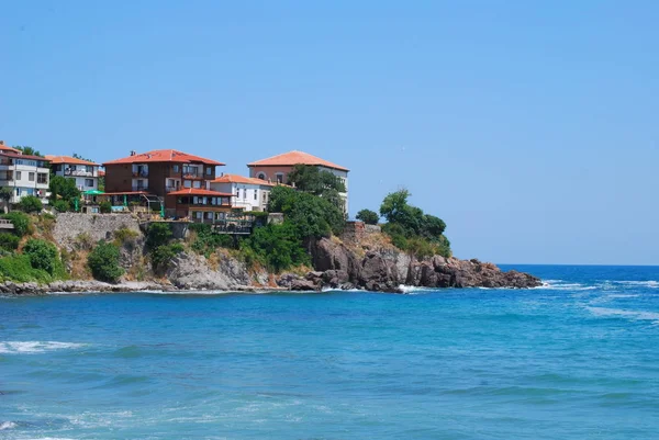 De kust van de Zwarte Zee in Sozopol, Bulgarije — Stockfoto