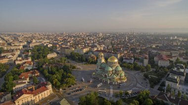 Aerial view of downtown Sofia, Bulgaria clipart