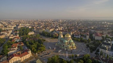 Aerial view of downtown Sofia, Bulgaria clipart