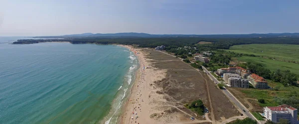 Luchtfoto Van Zwarte Zee Beach Bulgarije — Stockfoto