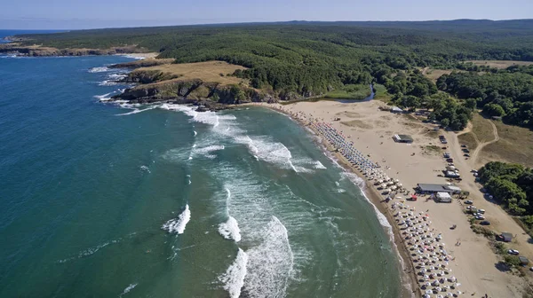 Sinemorets, Bulgaristan, plaj havadan görünümü