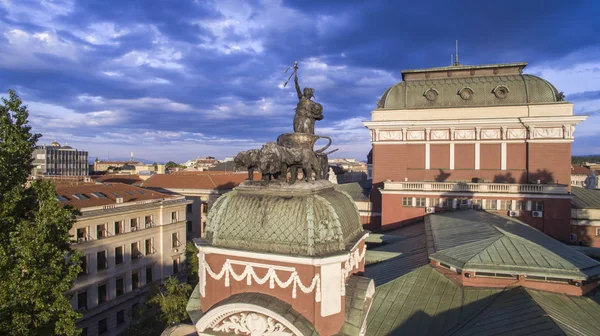 Aerial View Ivan Vazov Nationa Theater Sofia Bulgaria — Stock Photo, Image